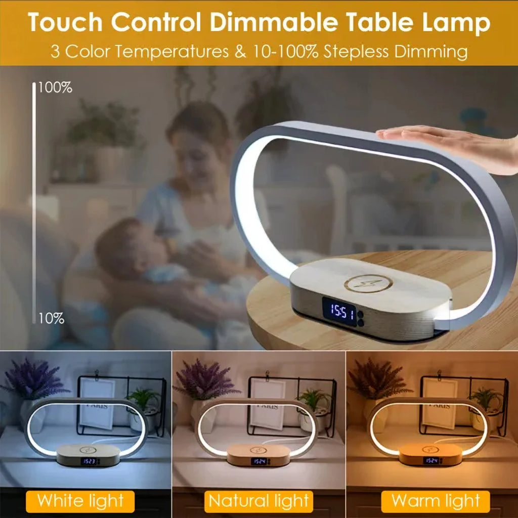 Bedside lamp with three color temperatures and dimming