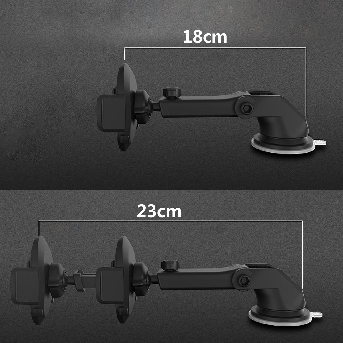 Telescopic dashboard car phone mount – view 2