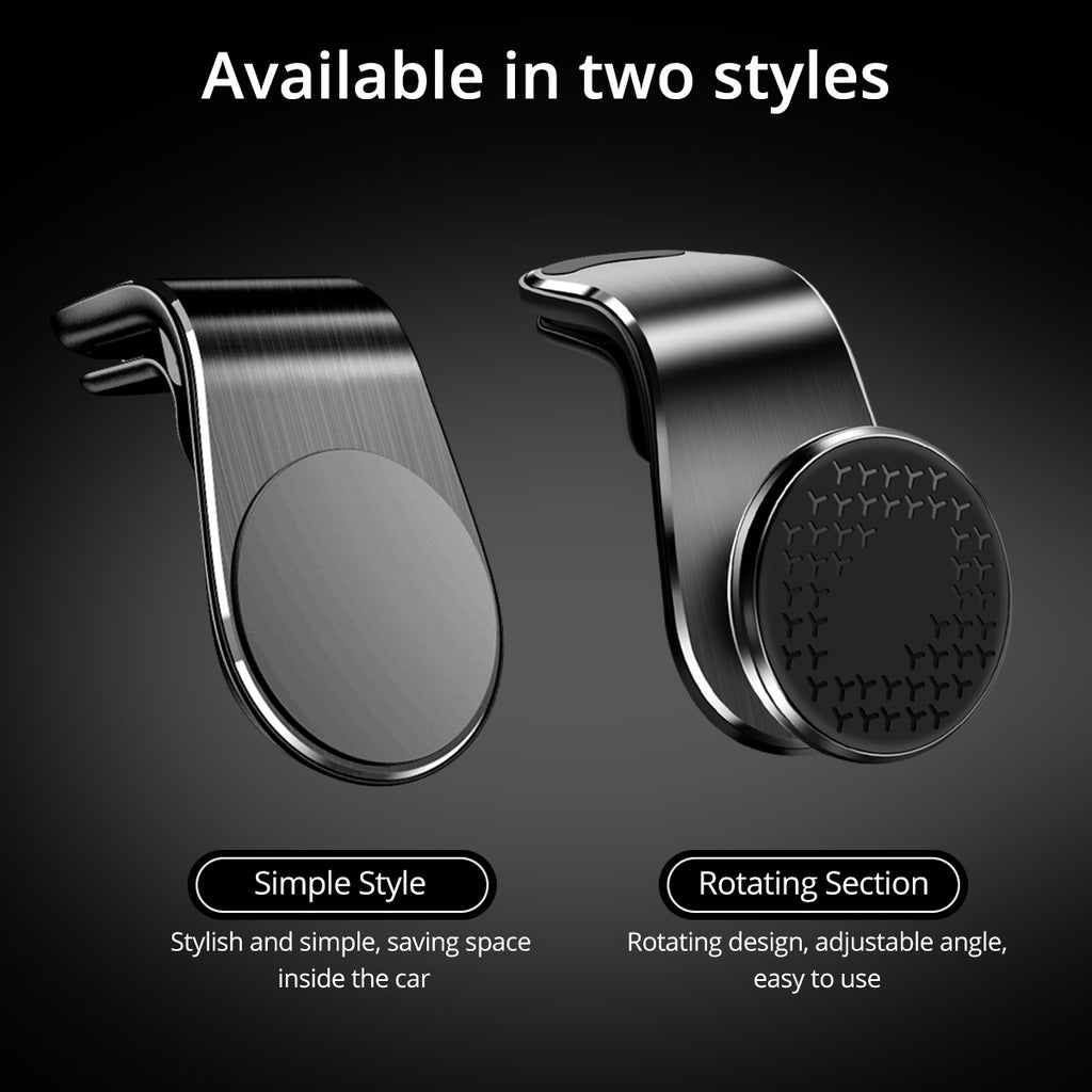 Magnetic air vent car phone mount with 360° rotation – view 2
