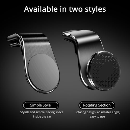 Magnetic air vent car phone mount with 360° rotation – view 2