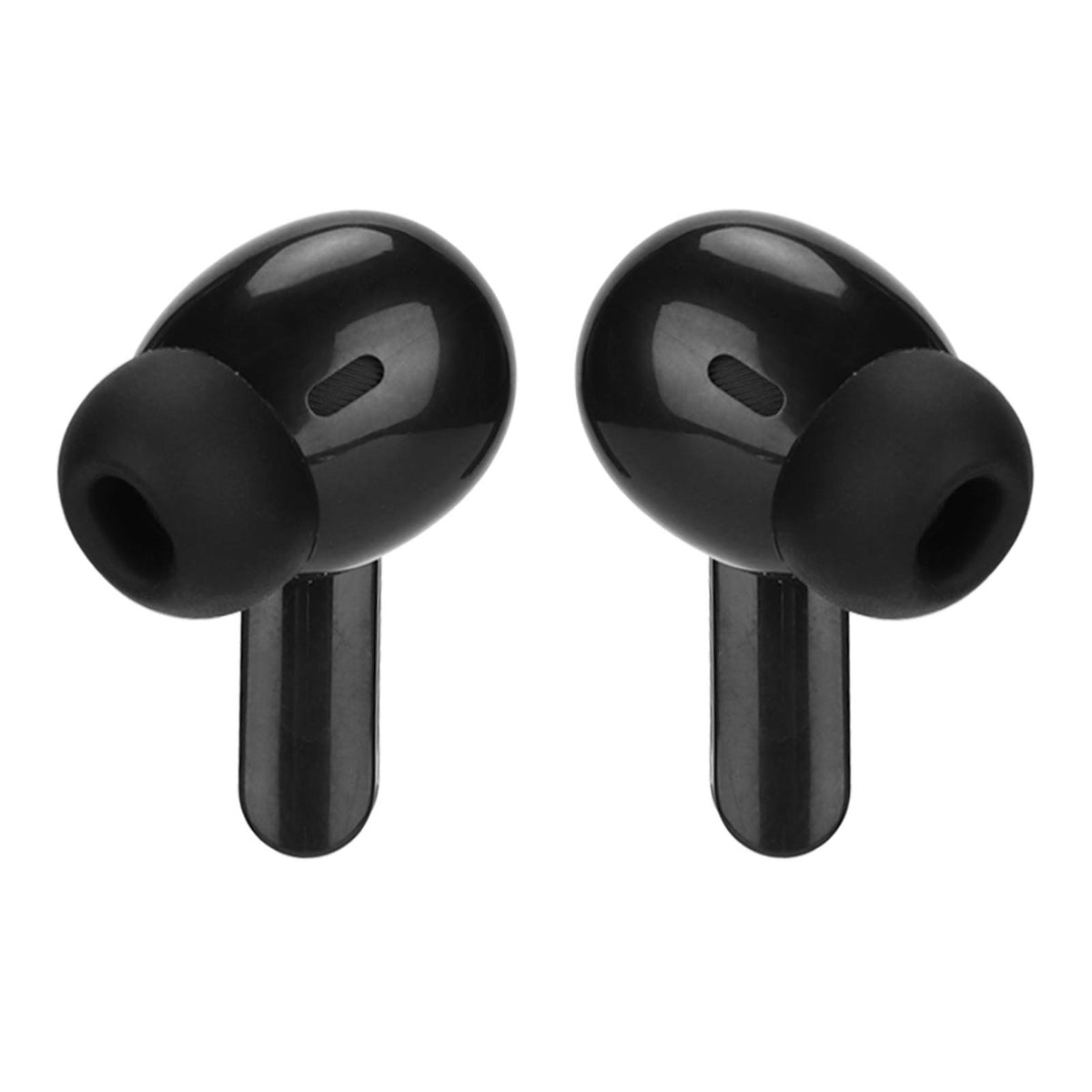 Pair of black translator earbuds