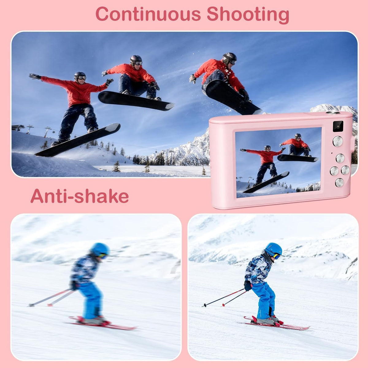 Kids camera continuous shooting mode