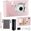 Pink kids digital camera with accessories